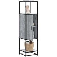 Berkfield Home Highboard Grey Sonoma 35.5x35x139 cm Engineered Wood & Metal