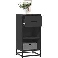 Berkfield Home Sideboard Black 35.5x35x76 cm Engineered Wood & Metal