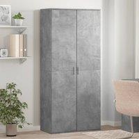 Berkfield Home Shoe Cabinet Concrete Grey 80x39x178 cm Engineered Wood | Size: 80 x 39 x 178 cm