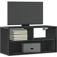 Berkfield Home TV Cabinet Black 80x31x39.5 cm Engineered Wood & Metal