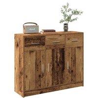Berkfield Home Sideboard Old Wood 91x28x75 cm Engineered Wood in Brown | Size: 91 x 28 x 75 cm