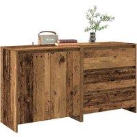 Berkfield Home 2 Piece Sideboard Old Wood Engineered Wood in Brown
