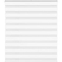 Berkfield Home Zebra Blind White 125x150 cm Fabric Width 120.9 cm Polyester