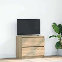 Berkfield Home TV Cabinet Sonoma Oak 60x35x54 cm Engineered Wood in Brown | Size: 60 x 35 x 54 cm