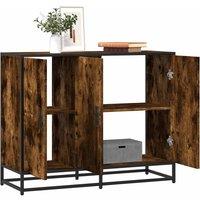 Berkfield Home Sideboard Smoked Oak 94x35x76 cm Engineered Wood in Brown | Size: 94 x 35 x 76 cm