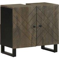 Sink Cabinet Black 62x33x58 cm Solid Wood Mango