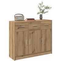 Berkfield Home Sideboard Artisan Oak 91x28x75 cm Engineered Wood in Brown | Size: 91 x 28 x 75 cm