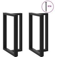 Berkfield Home Bar Table Legs T-Shaped 2 pcs Black 60x35x(90-91) cm Steel