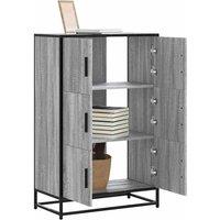 Berkfield Home Highboard Grey Sonoma 68x35x106.5 cm Engineered Wood & Metal
