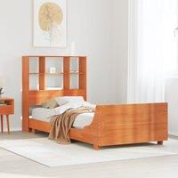 Berkfield Home Bed Frame without Mattress Wax Brown 100x200 cm Solid Wood Pine