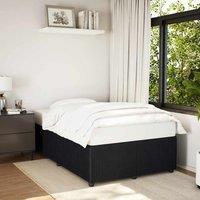 Berkfield Home Bed Frame without Mattress Black Double Velvet