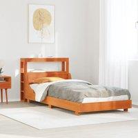 Berkfield Home Bed Frame without Mattress Wax Brown 75x190 cm Small Single Solid Wood Pine