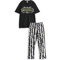 Beetlejuice Men's Short Sleeve Long Leg Pyjama Set | Black | Size: Large