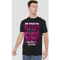 Squid Game Men's GUARD GROUP KOREAN T-Shirt, Black | Size: 5XL