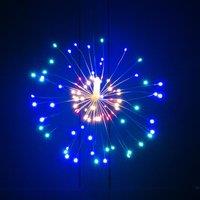 mysmartbuy Hanging LED Starburst Light - Battery Powered Indoor Outdoor Decoration with 80 Multicoloured LEDs & 9 Light Settings - H40cm