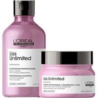 L'Oreal Professionnel Serie Expert Liss Shampoo 300ml & Masque 250ml Duo in Clear