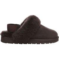 EverAu Australia Women's Real Sheepskin Pelican Removable Strap Slingback Slippers with EVA Sole in Chocolate | Size: 3