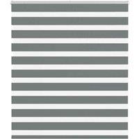 Berkfield Home Zebra Blind Dark Grey 120x100 cm Fabric Width 115.9 cm Polyester