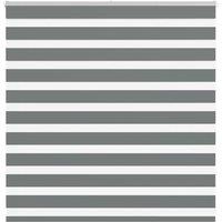 Berkfield Home Zebra Blind Dark Grey 150x100 cm Fabric Width 145.9 cm Polyester
