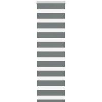 Berkfield Home Zebra Blind Dark Grey 45x150 cm Fabric Width 40.9 cm Polyester
