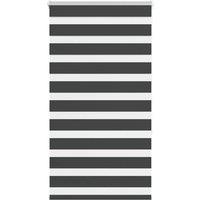 Berkfield Home Zebra Blind Black 90x150 cm Fabric Width 85.9 cm Polyester