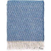 Murmur 'Cara' Wool Throw in Blue | Size: 130 cm x 170 cm