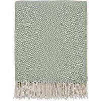 Murmur 'Cara' Wool Throw in Light Green | Size: 130 cm x 170 cm