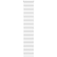Berkfield Home Zebra Blind White 45x200 cm Fabric Width 40.9 cm Polyester