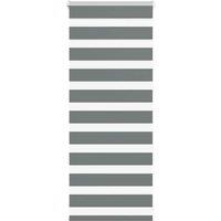 Berkfield Home Zebra Blind Dark Grey 60x100 cm Fabric Width 55.9 cm Polyester