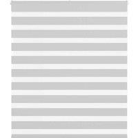 Zebra Blind Light Grey 125x150 cm Fabric Width 120.9 cm Polyester