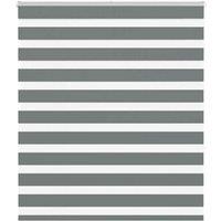 Berkfield Home Zebra Blind Dark Grey 120x150 cm Fabric Width 115.9 cm Polyester