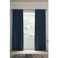 V & A 'Silk Road Paisley' Lined Curtains in Blue | Size: 167 cm width x 183 cm drop