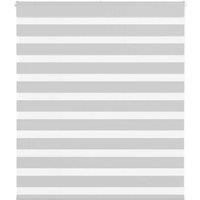 Berkfield Home Zebra Blind Light Grey 130x100 cm Fabric Width 125.9 cm Polyester