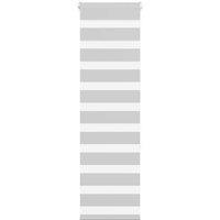 Berkfield Home Zebra Blind Light Grey 45x150 cm Fabric Width 40.9 cm Polyester