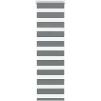 Berkfield Home Zebra Blind Dark Grey 50x150 cm Fabric Width 45.9 cm Polyester