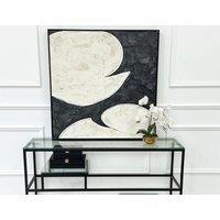 Modish Furnishing Black & Cream Black Framed Wall Art