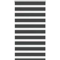 Berkfield Home Zebra Blind Black 75x100 cm Fabric Width 70.9 cm Polyester