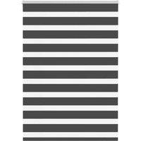 Berkfield Home Zebra Blind Black 105x100 cm Fabric Width 100.9 cm Polyester