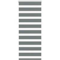Berkfield Home Zebra Blind Dark Grey 55x150 cm Fabric Width 50.9 cm Polyester
