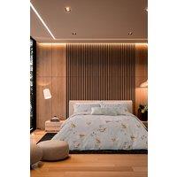 Nalu Nicole Scherzinger 'Alaula' Cotton Duvet Cover Set in Stone | Size: Super King