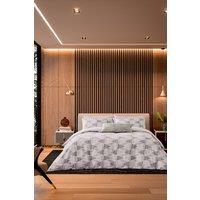Nalu Nicole Scherzinger 'Pohaku' Cotton Duvet Cover Set in Beige | Size: Double
