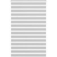 Berkfield Home Zebra Blind Light Grey 140x230 cm Fabric Width 135.9 cm Polyester