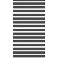 Berkfield Home Zebra Blind Black 130x230 cm Fabric Width 125.9 cm Polyester