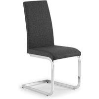 netfurniture Rilt Stylish Chrome Fabric Cantilever Chair in Black