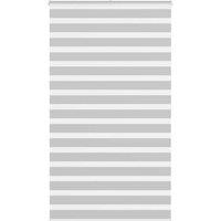 Zebra Blind Light Grey 130x200 cm Fabric Width 125.9 cm Polyester