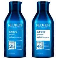 Redken Extreme Shampoo 500ml & Extreme Conditioner 500ml Duo in Clear