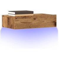 Berkfield Home TV Cabinet with LED Lights Old Wood 60x35x15.5 cm in Brown