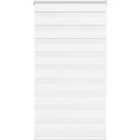 Berkfield Home Zebra Blind White 85x150 cm Fabric Width 80.9 cm Polyester