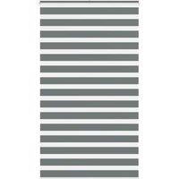 Berkfield Home Zebra Blind Dark Grey 135x230 cm Fabric Width 130.9 cm Polyester