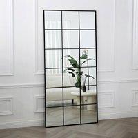 Home Garden Direct Aion - Full Length Window Mirror with Black Frame - 180x90